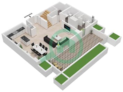 Clearpoint Building 3 - Grundriss für 3 Schlafzimmer Wohnung Typ/Einheit 1A / UNIT 1,3