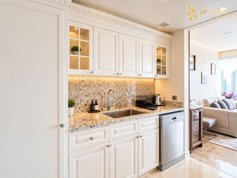 8 Elegant White Kitchenette with City View. png