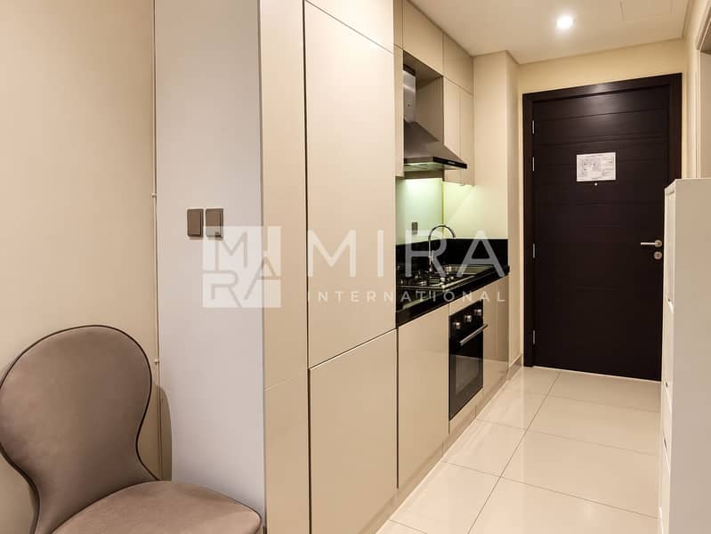 9 Polished apartment interior with nighttime view-6