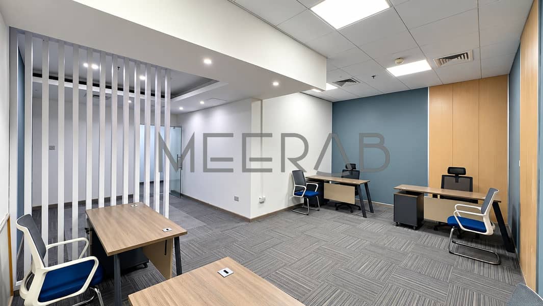9 Modern Blue and Wood Office Workspace. png