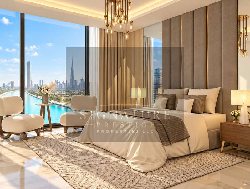 Sunlit Luxury Bedroom with Skyline Views. png Sunlit Luxury Bedroom with Skyline Views. png