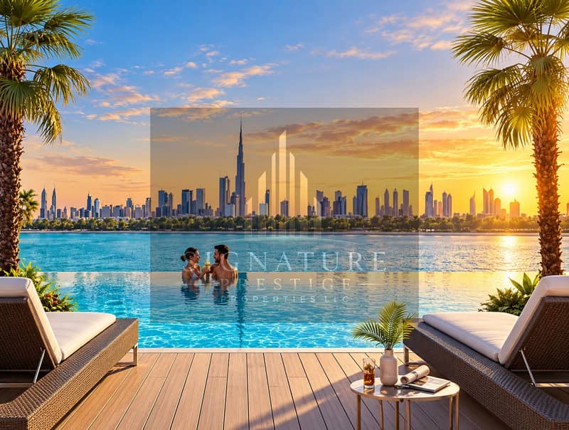 3 Luxury Poolside Toast at Sunset. png