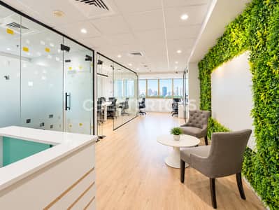 Office for Rent in Jumeirah Lake Towers (JLT), Dubai - Upgraded | 3 Glass Cabins | Metro Office for Rent in Jumeirah Lake Towers (JLT), Dubai - Upgraded | 3 Glass Cabins | Metro
