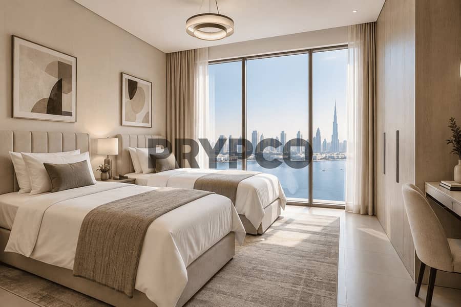 10 Serene Twin Bedroom with Waterfront Skyline View (6). png