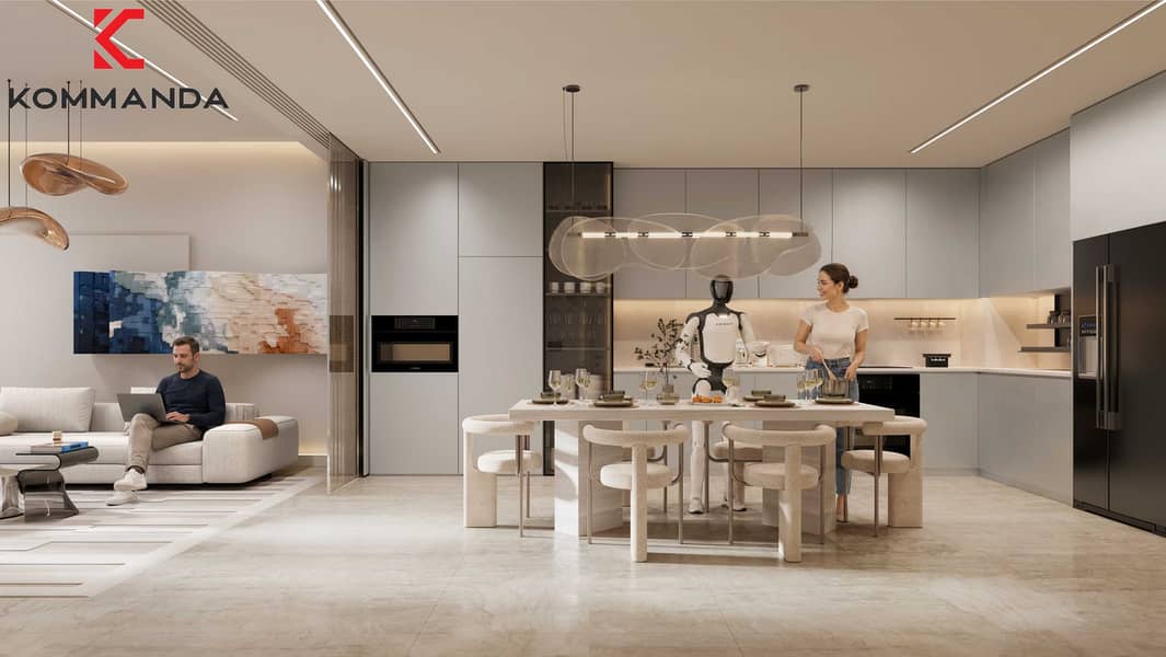 13 Treppan Vision-1BHK-Living 3-Dining-people. jpg