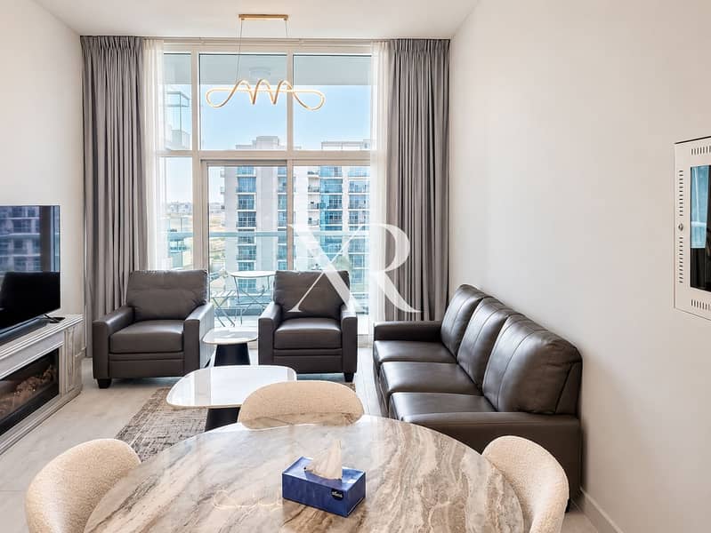 2 Modern Apartment Living Room with City View. png