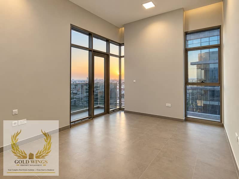 8 Modern Apartment Interior at Sunset. png