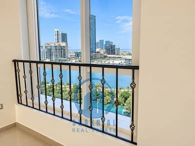 Studio for Rent in Al Reem Island, Abu Dhabi - Modern Apartment Window Overlooking Cityscape. png