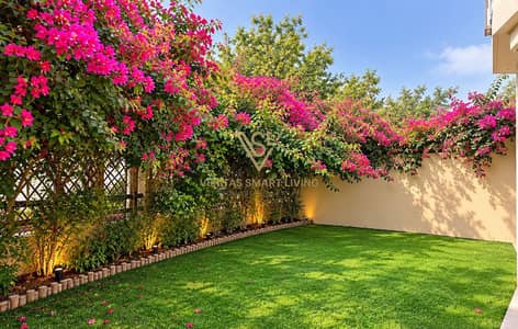 3 Bedroom Villa for Rent in Al Furjan, Dubai - Sunlit Bougainvillea Garden Courtyard. png 3 Bedroom Villa for Rent in Al Furjan, Dubai - Sunlit Bougainvillea Garden Courtyard. png