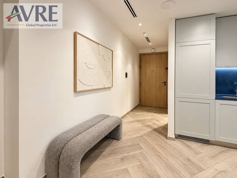 9 Modern Neutral Hallway with Abstract Art. png