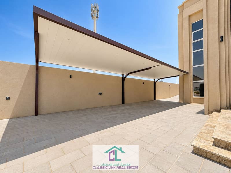 3 Modern Villa Carport in Sunlight. png