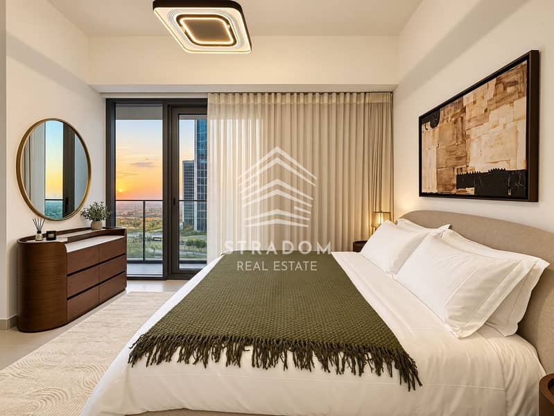 2 Modern Bedroom with Sunset City Views. png