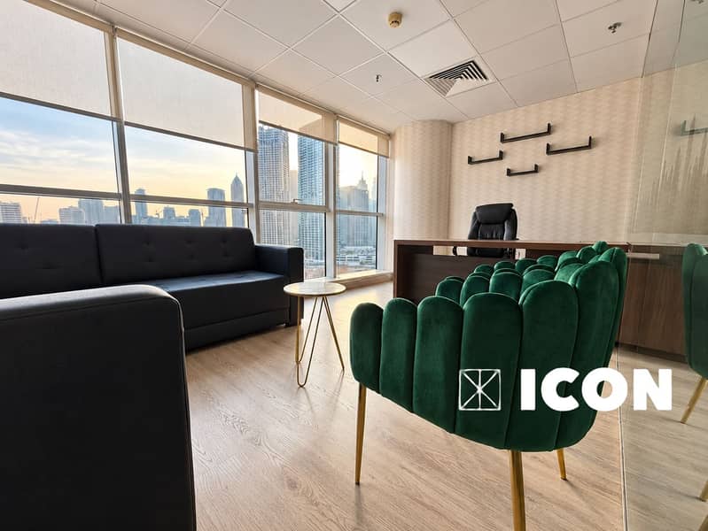 8 Elegant office lounge with skyline. png