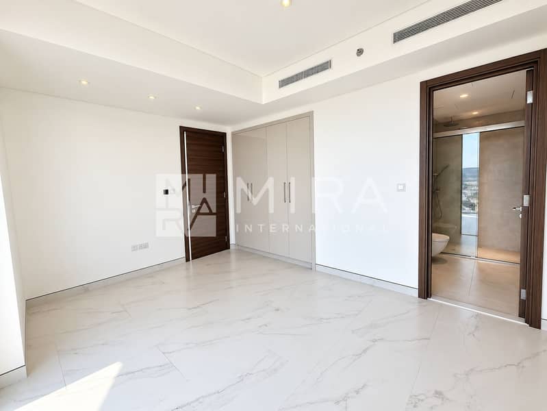 14 Bright Modern Empty Bedroom with Marble Floors