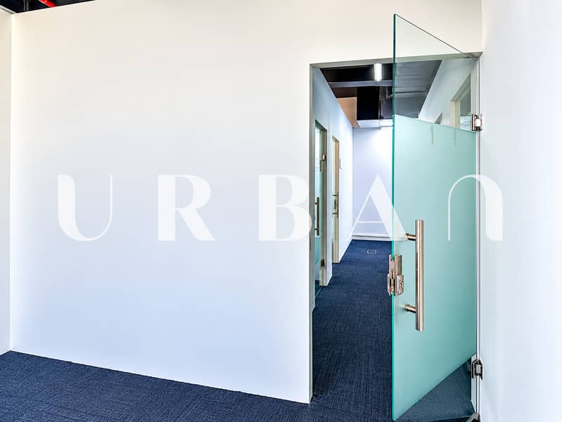 6 Modern Office Corridor with Glass Entry. png