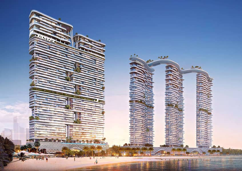 8 DAMACBay_01_exterior_twin_towers_dusk. jpg