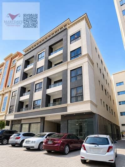 Building for Sale in Al Khaledia Suburb, Sharjah - Modern Urban Building and Parked Cars. png