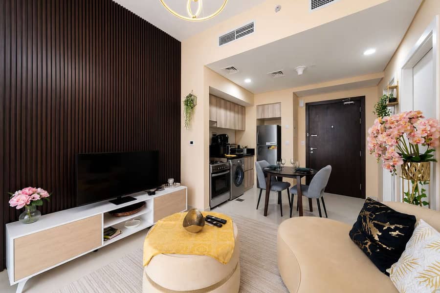 3 Damac Hills 1BR Apartment with Pool & Balcony