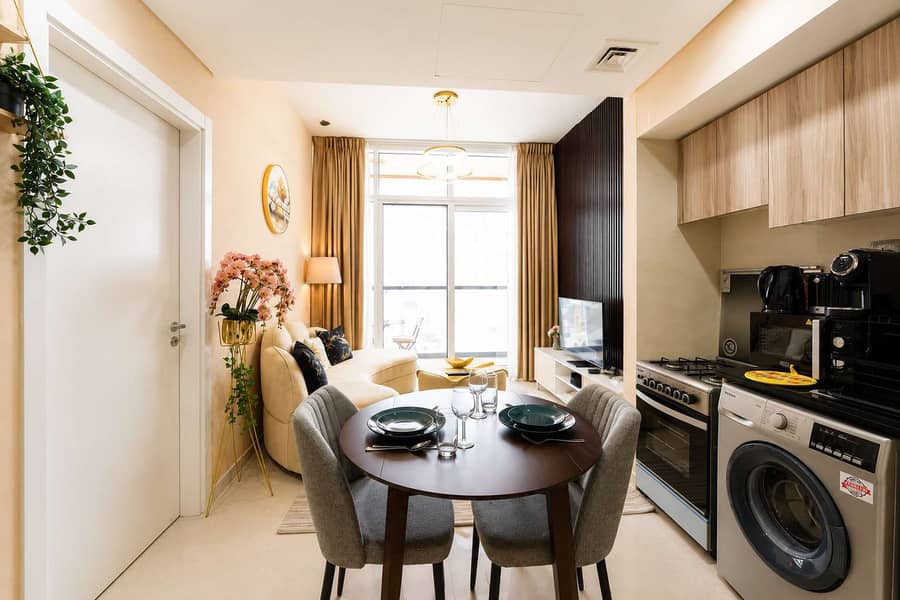 4 Damac Hills 1BR Apartment with Pool & Balcony