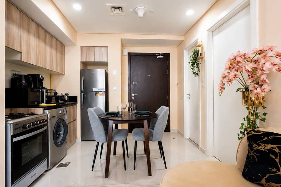 5 Damac Hills 1BR Apartment with Pool & Balcony
