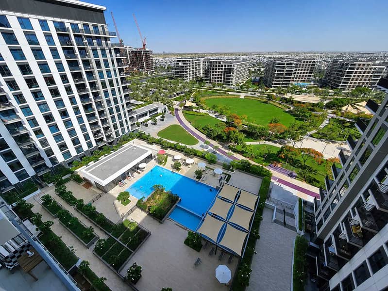 19 Luxury Dubai Hills Apt: Hot Tub, Gym & Pool Views