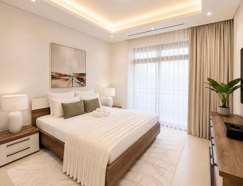 16 Elegant 3BR Apartment in Dubai Greens with Garden View