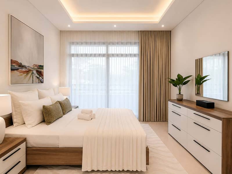 18 Elegant 3BR Apartment in Dubai Greens with Garden View