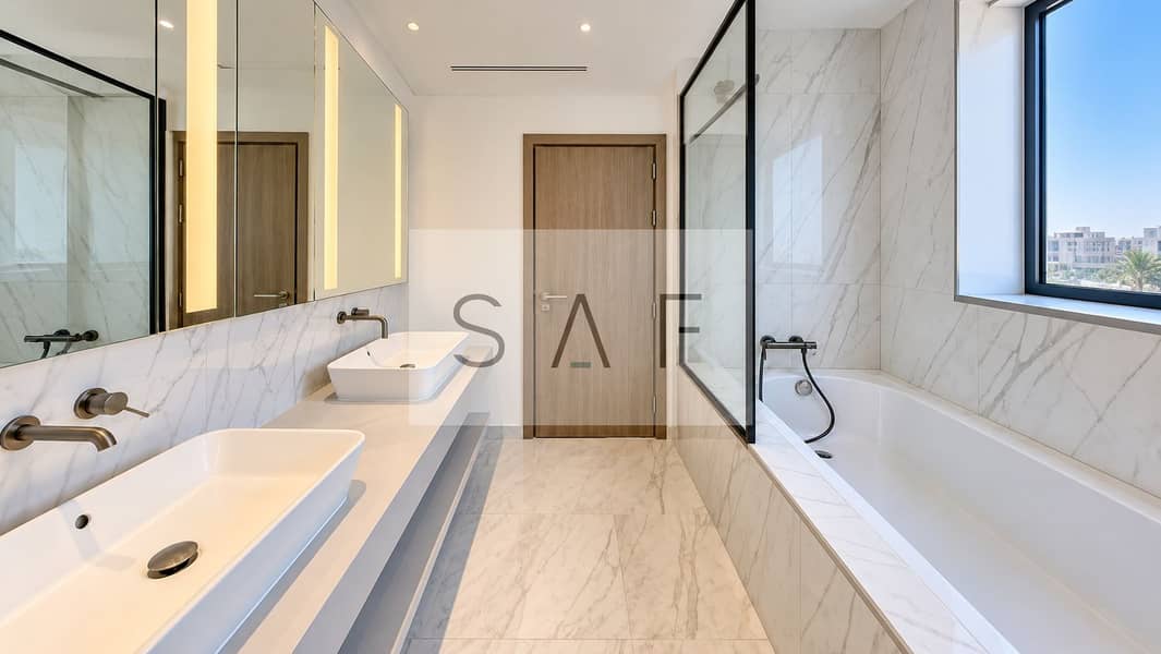 5 Minimalist Marble Bathroom with City View. png