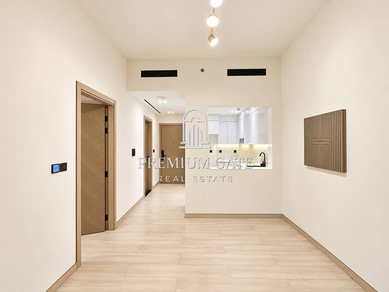Modern Beige Hallway with Kitchen Pass-Through. png Modern Beige Hallway with Kitchen Pass-Through. png