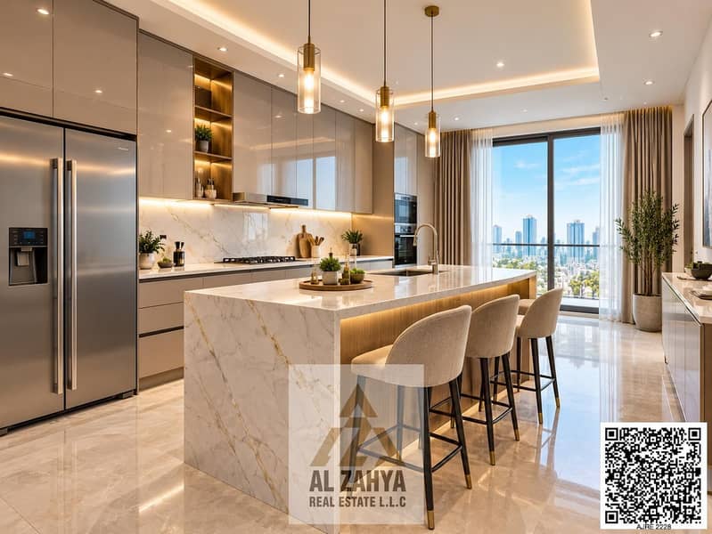 6 Luxurious City View Marble Kitchen. jpg