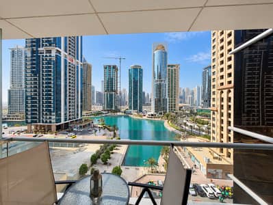 1 Camera Appartamento in affitto a Jumeirah Lakes Towers (JLT), Dubai - Sage-Green Bedroom with Lake View-10. png 1 Camera Appartamento in affitto a Jumeirah Lakes Towers (JLT), Dubai - Sage-Green Bedroom with Lake View-10. png