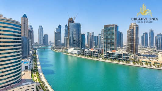 Office de à à louer à Business Bay, Dubai - Turquoise Canal Skyline Panorama. png Office de à à louer à Business Bay, Dubai - Turquoise Canal Skyline Panorama. png