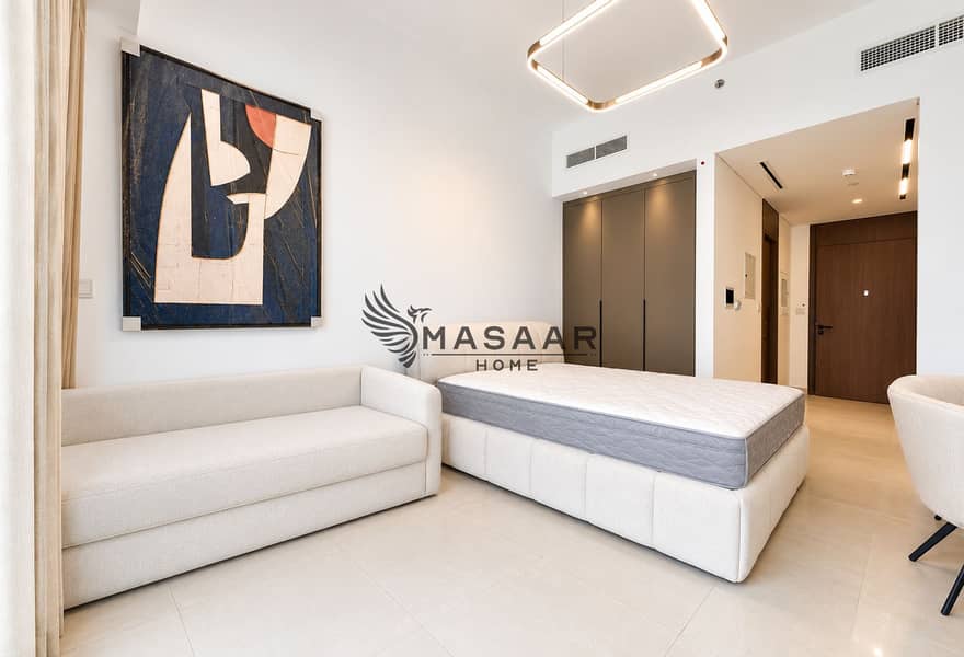 3 Modern Minimalist Bedroom with Abstract Art. png