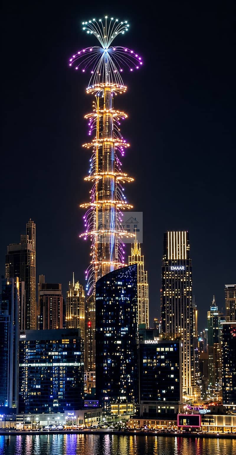 Fireworks Over a Dubai Skyline. png Fireworks Over a Dubai Skyline. png