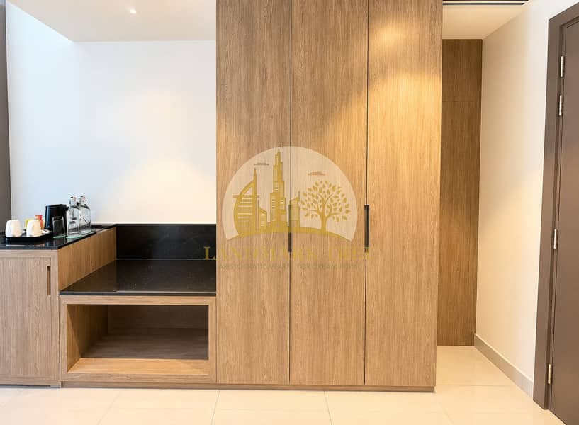 5 Modern Hotel Minibar and Wardrobe Alcove. png