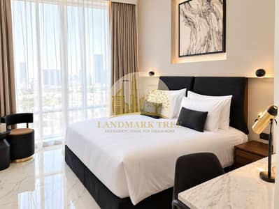 Studio for Sale in Jumeirah Village Circle (JVC), Dubai - Modern Luxury Hotel Bedroom. png