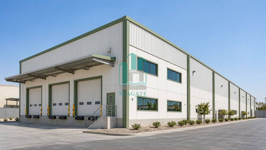 2 Sage-trimmed warehouse with office windows-3. png