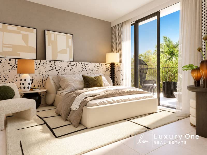 2 Sunlit Modern Bedroom with Balcony Views. png