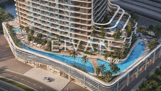 马岩街区， 迪拜 单身公寓待售 - Luxury Tower with Curved Infinity Pool. png