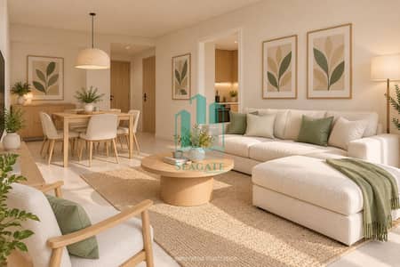阿尔加达, 夏尔迦 2 卧室单位待售 - Warm modern living room, balcony view-8. png 阿尔加达, 夏尔迦 2 卧室单位待售 - Warm modern living room, balcony view-8. png