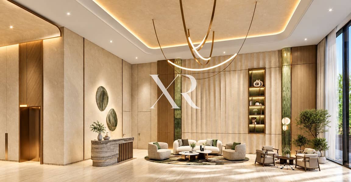 3 Luxurious Modern Lobby with Sculptural Chandelier. png