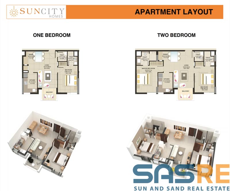 9 2BR apt -New building-Smart homes technology