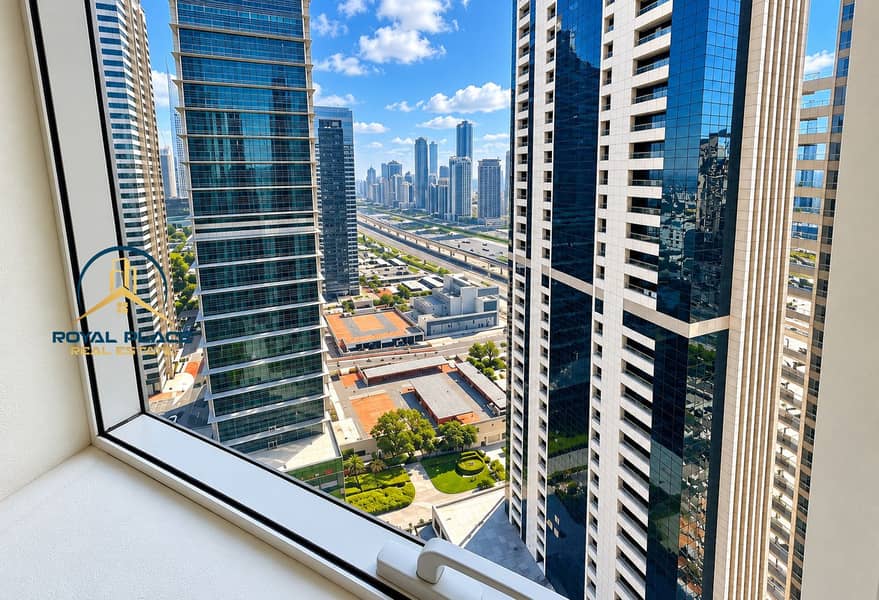 2 Modern Skyline Through a Corner Window. png