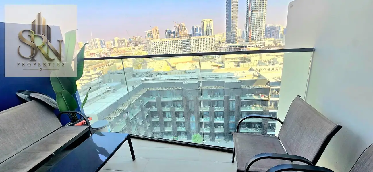 Furnished 1BR | Binghatti Crest | Balcony & City View