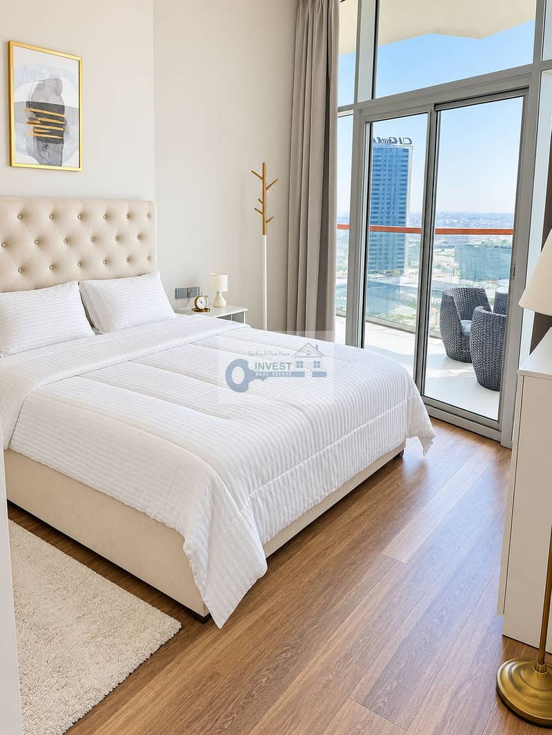 4 Bright Modern Bedroom with City Balcony. png