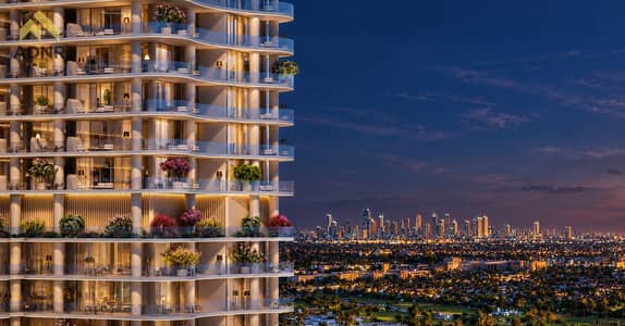 迪拜公寓大楼, 迪拜 单身公寓待售 - Luxury Tower Overlooking Dubai at Night. png 迪拜公寓大楼, 迪拜 单身公寓待售 - Luxury Tower Overlooking Dubai at Night. png