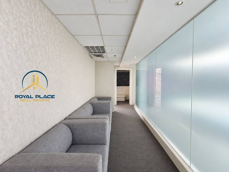 3 Bright Office Corridor With Frosted Glass. png