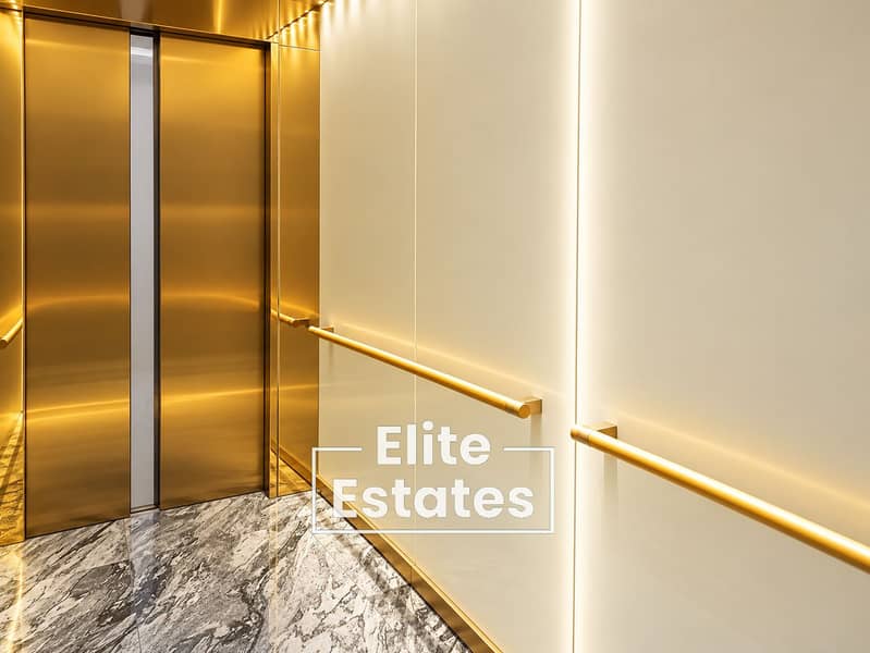 18 Luxurious Gold and Cream Elevator Interior. png