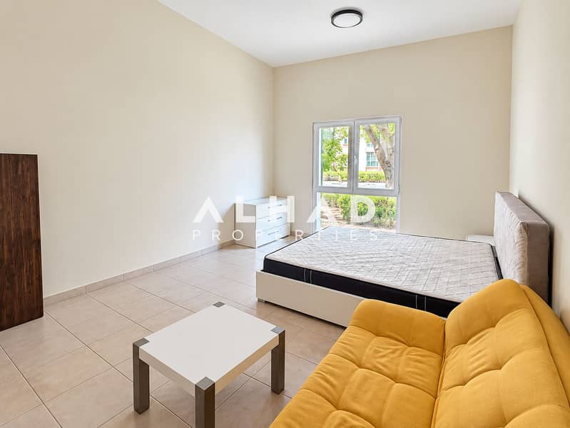 3 Minimalist Bedroom with Mustard Sofa and Bed. png