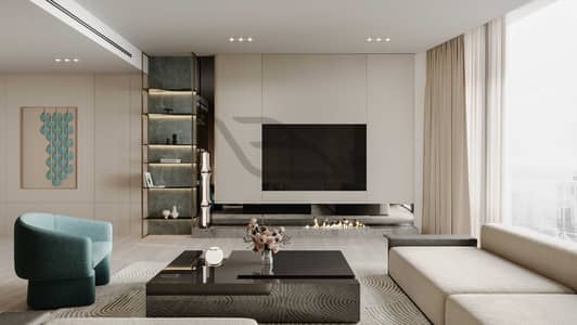 1 Camera Appartamento in vendita a Business Bay, Dubai - Aquarise Living Room-3. jpg 1 Camera Appartamento in vendita a Business Bay, Dubai - Aquarise Living Room-3. jpg